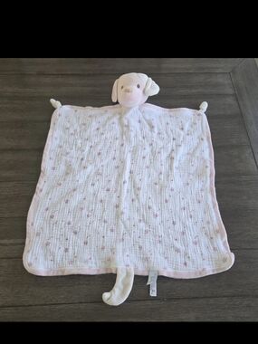 Douglas Baby Pink Cream Puppy Dog Blanky Lovey Large Stars Plush